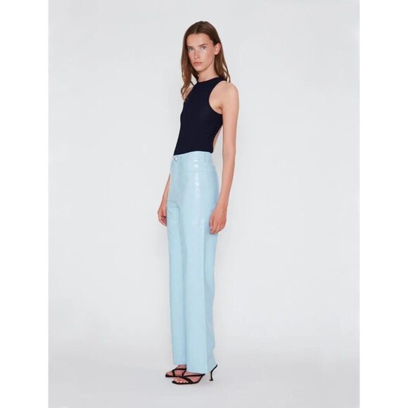 ROTATE Birger Christensen Rottie Pants in Sky Blue Size M - Picture 4 of 11